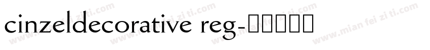 cinzeldecorative reg字体转换